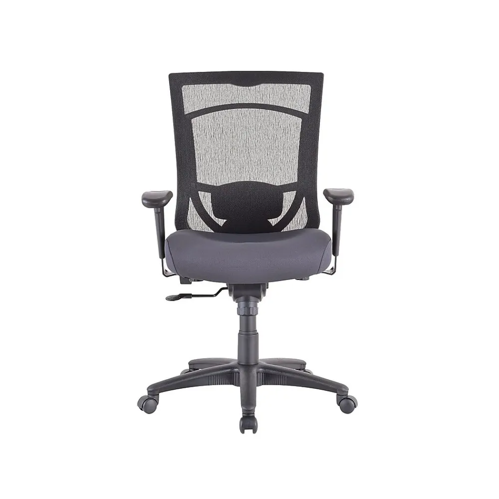 Office Chairs*Tempur-Pedic TP7000 Mesh Back Fabric Task Chair, Black and Agate Gray (TP7000-AGATE)