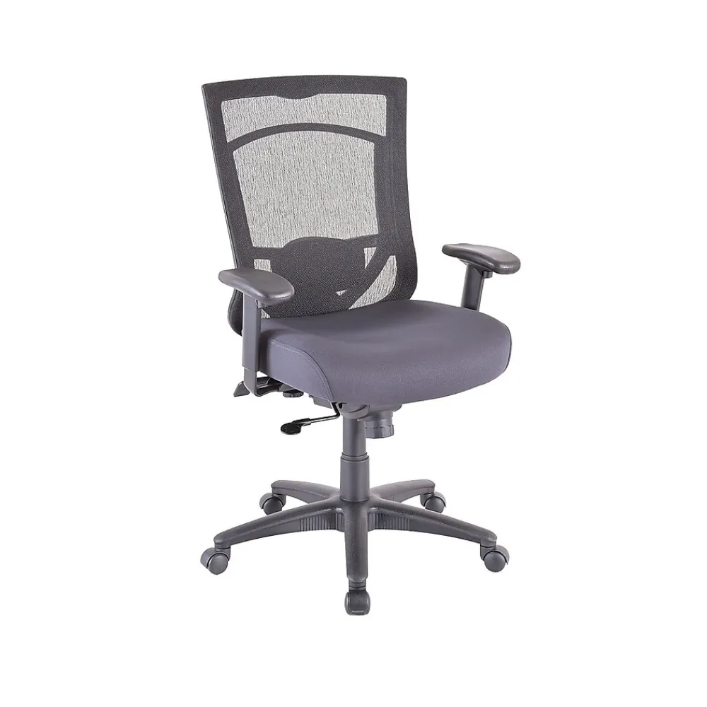 Office Chairs*Tempur-Pedic TP7000 Mesh Back Fabric Task Chair, Black and Agate Gray (TP7000-AGATE)
