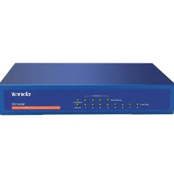 Tenda TEF1008P 8-Port Gigabit Ethernet Unmanaged Switch, 10/100 Mbps, Blue (TEF1008P)