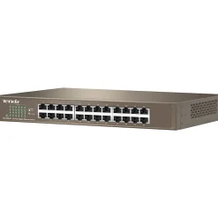 Tenda TEG1024D 24-Port Gigabit Ethernet Unmanaged Switch, Up to 2000 Mbps, Brown (TEG1024D)