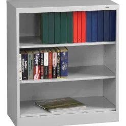 Bookcases*Tennsco 18" Welded Bookcase, Light Grey, 3-Shelf, 42"H