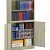 Storage Cabinets*Tennsco Combination Bookcase and Cabinet, Putty, 6-Shelf, 1 Closet, 72"H