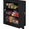 Storage Cabinets*Tennsco Deluxe Counter-Height Storage Cabinet with Double Hinge Doors, 3-Shelf, Black, 42"H x 36"W x 24"D