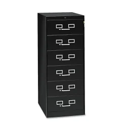 File Cabinets*Tennsco Flat File Cabinet, Lockable, 52"H x 21.25"W x 28.5"D, Black (CF669BK)