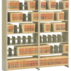 Shelving*Tennsco Imperial Open Adder Shelving Unit, Supports 400 lb., Sand, 76"H x 36"W x 15"D