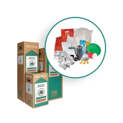 Cardboard Break Room Separation Recycling Box, 21 Gallon, White and Green (239)<TerraCycle Online