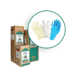 Cardboard Disposable Gloves Recycling Box, 10.5 Gallon, White and Green (301)<TerraCycle Sale