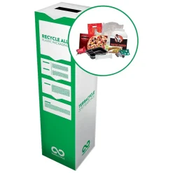 Cardboard Plastic Packaging Recycling Box, 10.47 Gallon, White and Green (289)<TerraCycle Best