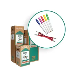 Cardboard Writing Tools Recycling Box, 10.5 Gallon, White and Green (147)<TerraCycle Clearance