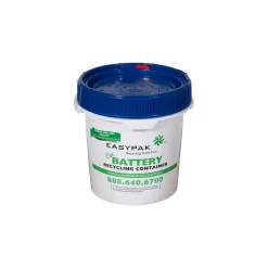 Plastic EasyPak Mini Battery Recycling Container, 1 Gallon, White (510-2100)<Terracycle Regulated Waste Best