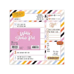 Notepads|TF Publishing Super Stripe Memo Desk Pad, 7.75" x 7.75", Multicolor, 26 Sheets/Pad (99-5942)