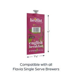 Bright Tea The Co. English Breakfast Black Tea, Flavia Freshpack, 100/Carton (MDRB507)