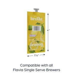Bright Tea THE CO. Lemon Herbal Tea FLAVIA Freshpacks, 100/Carton (B502)