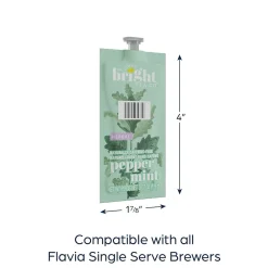 Bright Tea The Co. Peppermint Tea, Flavia Freshpack, 100/Carton (MDRB505)