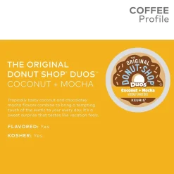 The Original Donut Shop Coconut Mocha Coffee, Medium Roast, 0.34 oz. Keurig® K-Cup® Pods, 24/Box (6248)