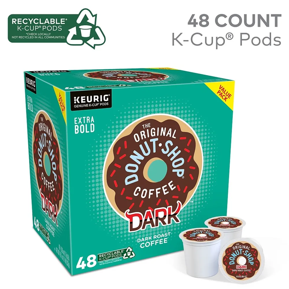 The Original Donut Shop DARK Coffee Keurig® K-Cup® Pods, Dark Roast, 48/Box (5000355634)