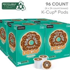 The Original Donut Shop Decaf Coffee, Keurig K-Cup Pod, Medium Roast, 96/Carton (60224-01CT)