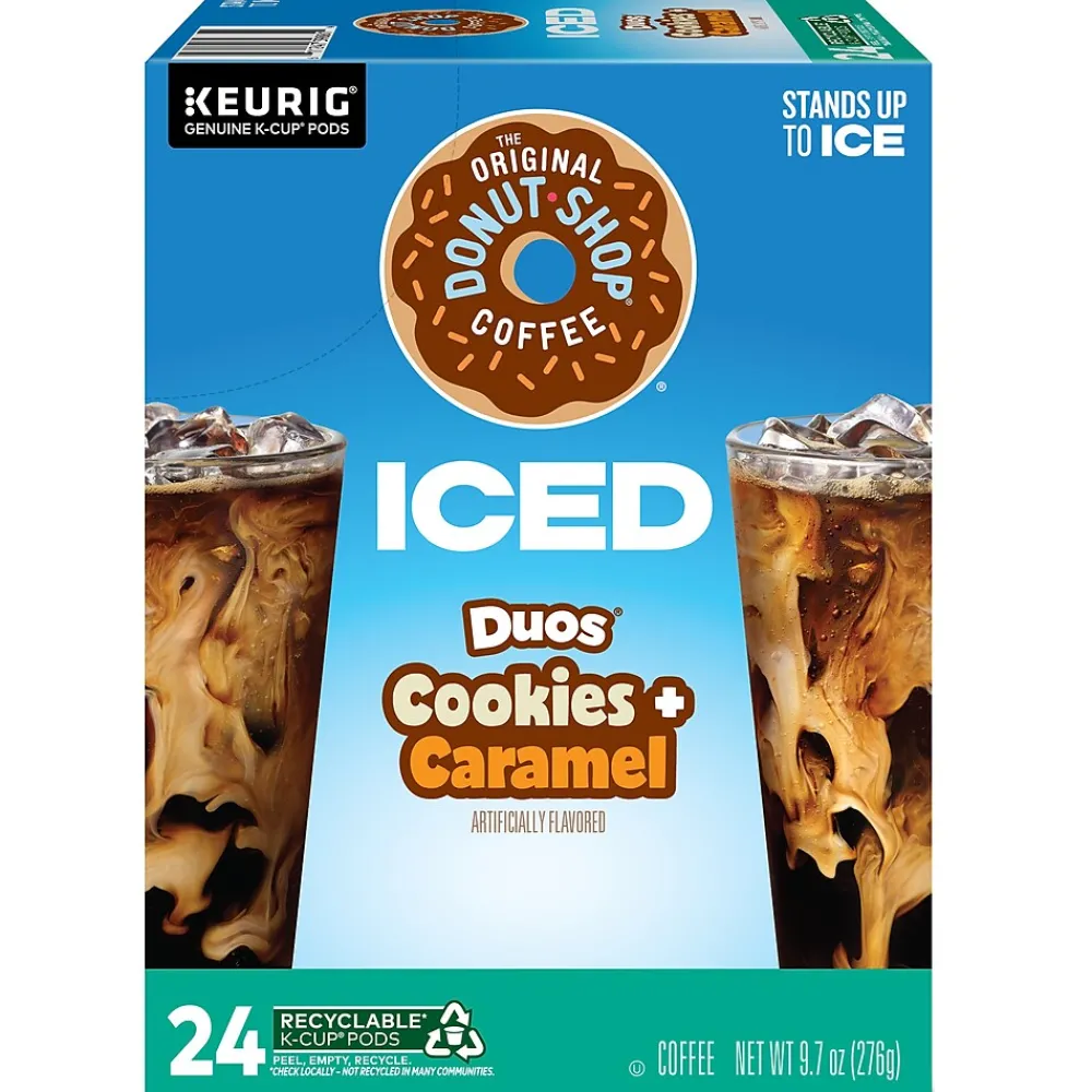 The Original Donut Shop Iced Duos Cookies + Caramel Iced Coffee Keurig® K-Cup® Pods, Medium Roast, 24/Box (5000373021)