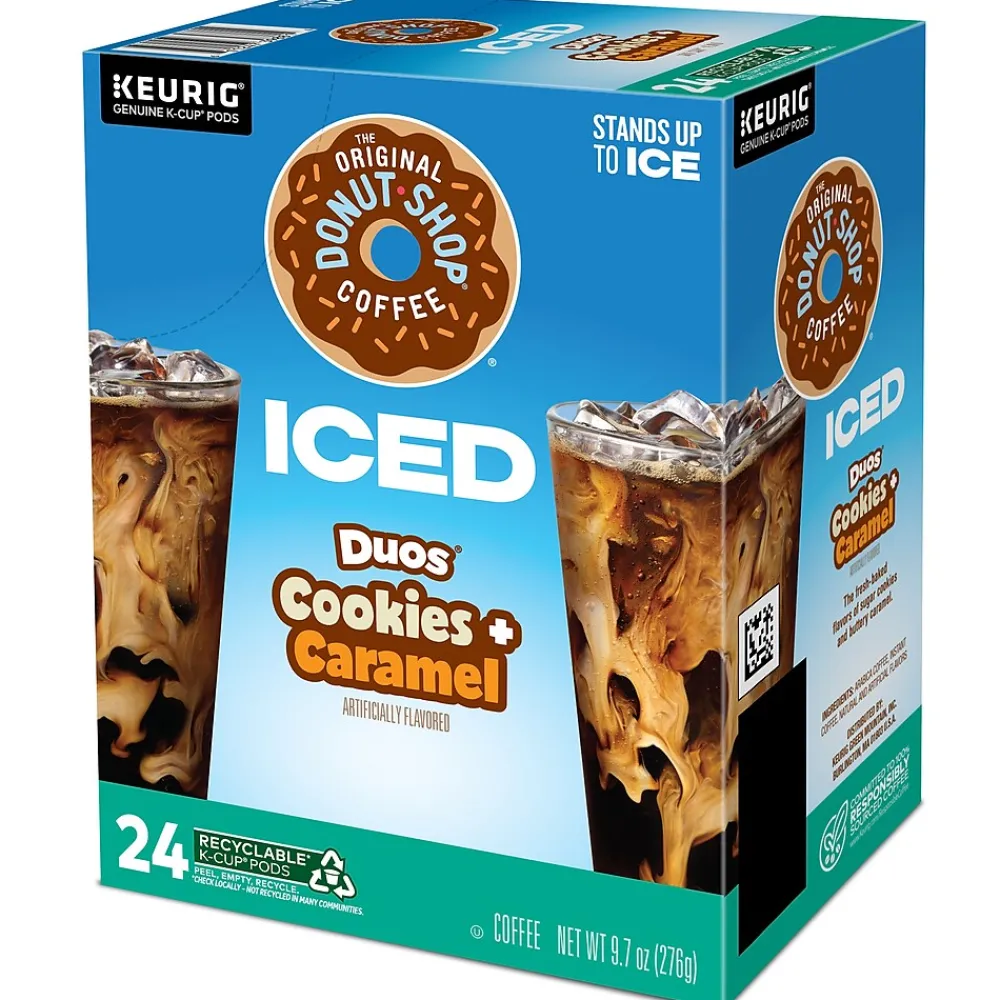 The Original Donut Shop Iced Duos Cookies + Caramel Iced Coffee Keurig® K-Cup® Pods, Medium Roast, 24/Box (5000373021)