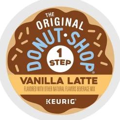 The Original Donut Shop One Step Vanilla Latte Coffee Keurig® K-Cup® Pods, Light Roast, 20/Box (381779)