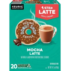 The Original Donut Shop One Step Mocha Latte Coffee Keurig® K-Cup® Pods, Light Roast, 20/Box (381793)