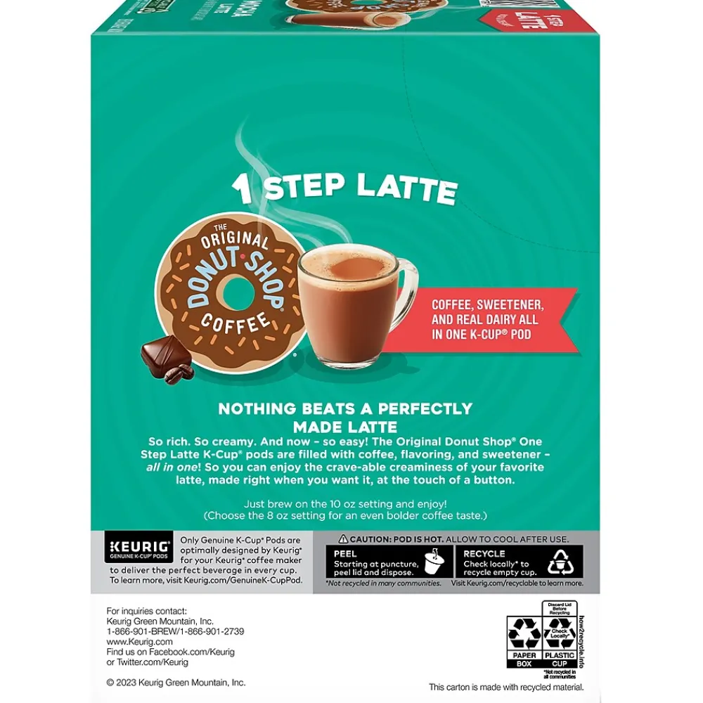The Original Donut Shop One Step Mocha Latte Coffee Keurig® K-Cup® Pods, Light Roast, 20/Box (381793)