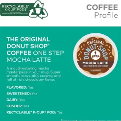 The Original Donut Shop One Step Mocha Latte Coffee Keurig® K-Cup® Pods, Light Roast, 20/Box (381793)