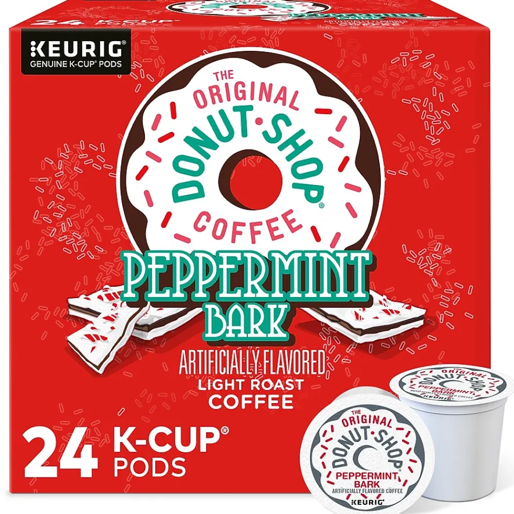 The Original Donut Shop Peppermint Bark Coffee Keurig® K-Cup® Pods, Light Roast, 24/Box (5000201015)
