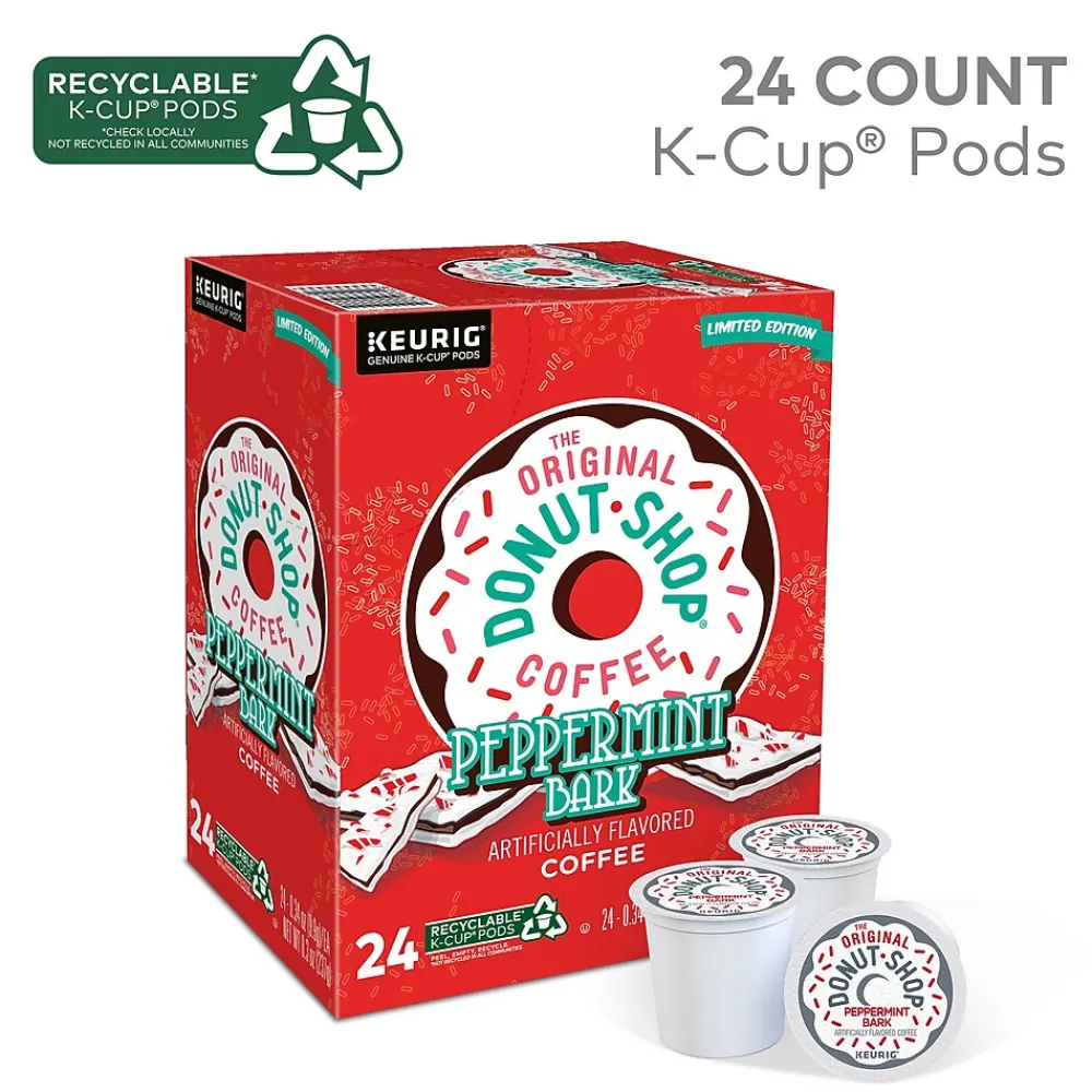 The Original Donut Shop Peppermint Bark Coffee Keurig® K-Cup® Pods, Light Roast, 24/Box (5000201015)