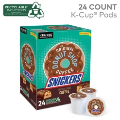 The Original Donut Shop Snickers Coffee, Light Roast, 0.33 oz. Keurig® K-Cup® Pods, 24/Box (5000367239)