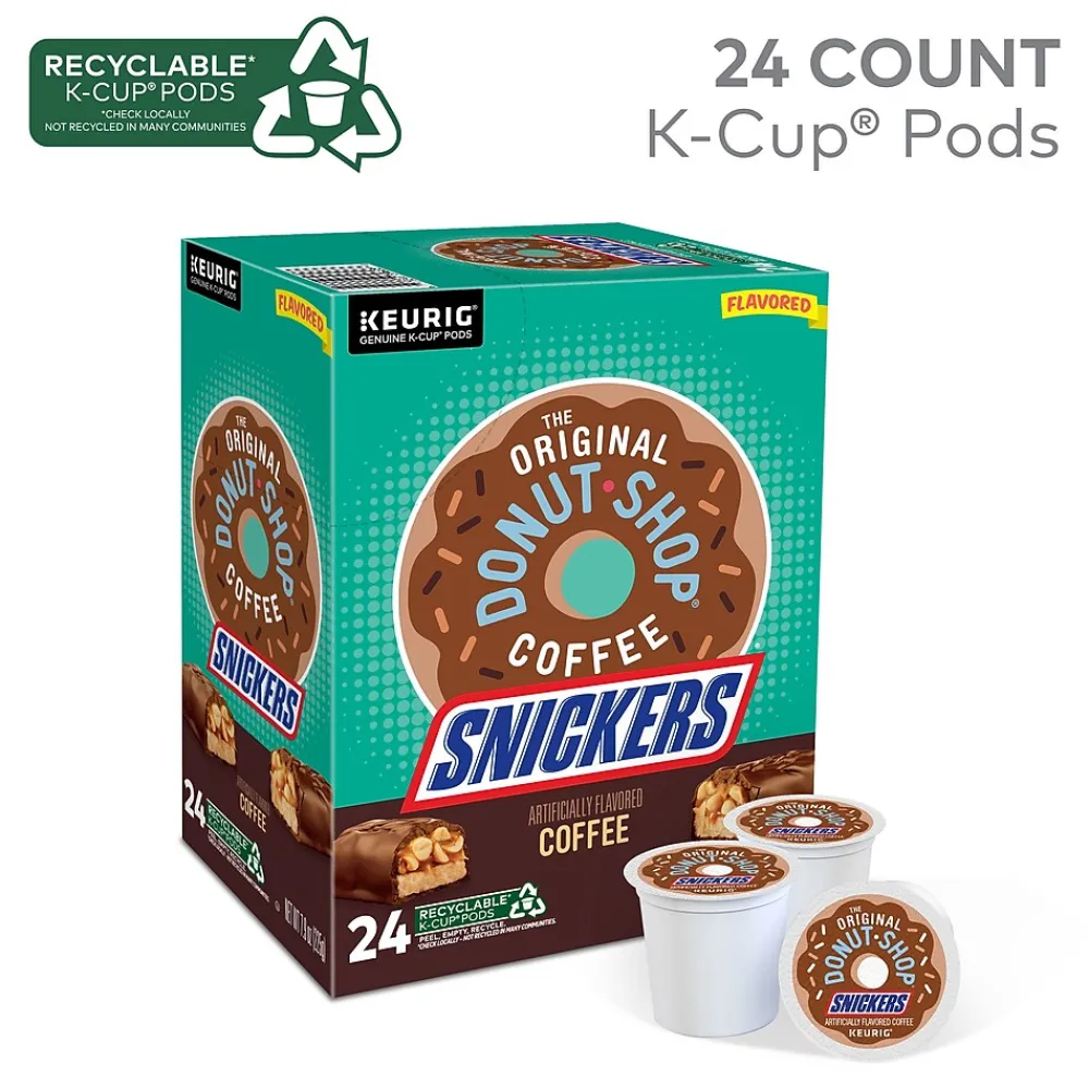 The Original Donut Shop Snickers Coffee, Light Roast, 0.33 oz. Keurig® K-Cup® Pods, 24/Box (5000367239)