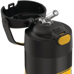 Thermos FUNtainer Batman Stainless Steel Vacuum Insulated Water Bottle, 12 oz., black (THRF4100BM6)