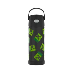 Thermos FUNtainer Minecraft/Pokemon/Electric Blue Stainless Steel Vacuum-Insulated Water Bottle, Assorted Colors, 16 oz.