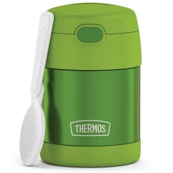 Lunch Totes & Water Bottles|Thermos FUNtainer Stainless Steel Vacuum-Insulated Food Jar, 10-Oz., Lime (F3100LM6)