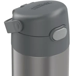 Thermos FUNtainer Stainless Steel Vacuum Insulated Water Bottle, 12 oz., Gray (THRF4100CH6)