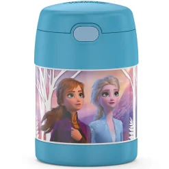 Lunch Totes & Water Bottles|Thermos FUNtainer Stainless Steel Vacuum-Insulated Licensed Food Jar, 10-Oz., Frozen 2 (F3101FZ6)