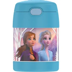 Lunch Totes & Water Bottles|Thermos FUNtainer Stainless Steel Vacuum-Insulated Licensed Food Jar, 10-Oz., Frozen 2 (F3101FZ6)