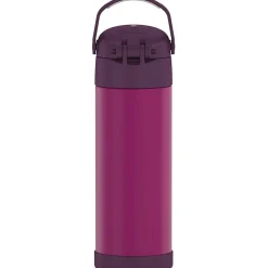 Thermos FUNtainer Stainless Steel Vacuum Insulated Water Bottle, 16 oz., Red Violet (THRF41101RV6)