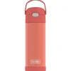 Thermos FUNtainer Stainless Steel Vacuum Insulated Water Bottle, 16 oz., Apricot (THRF41101AP6)