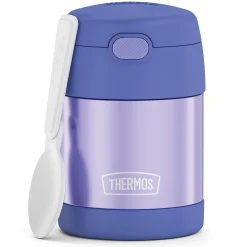 Lunch Totes & Water Bottles|Thermos FUNtainer Stainless Steel Vacuum-Insulated Food Jar, 10-Oz., Purple (THRF3100PU6)