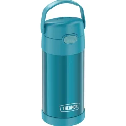 Thermos FUNtainer Stainless Steel Vacuum Insulated Water Bottle, 12 oz., Teal (THRF4100TL6)