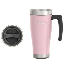 Icon Stainless Steel Travel Mug, 16 oz., Sunset Pink, (THRIS1002SP4)<Thermos Discount
