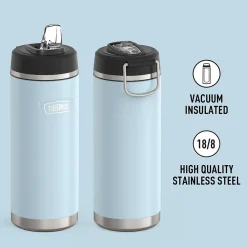 Thermos Icon Stainless Steel Vacuum Insulated Water Bottle with Straw Lid, 32 oz., Glacier (IS2332GC4)