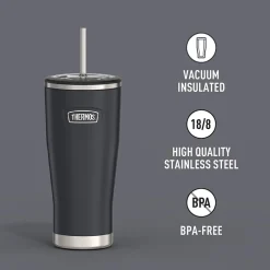 Icon Stainless Steel Vacuum Insulated, 24 oz., Granite (THRIS1112GT4)<Thermos Hot