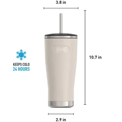 Icon Stainless Steel Vacuum Insulated, 24 oz., Sandstone, (THRIS1112SN4)<Thermos Hot