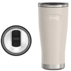 Icon Stainless Steel Vacuum Insulated Tumbler with Slide Lock, 24 oz., Sandstone (IS1122SN4)<Thermos Clearance
