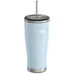 Icon Stainless Steel Vacuum Insulated Tumbler with Straw, 24 oz., Glacier (IS1112GC4)<Thermos New
