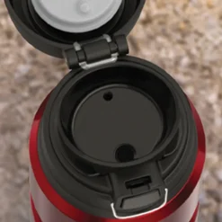 King Stainless Steel Vacuum Insulated Travel Mug, 24 oz., Matte Red (THRSK4000MR4)<Thermos Clearance