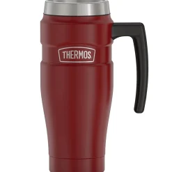 King Stainless Steel Vacuum Insulated Travel Mug, 16 oz., Rustic Red (THRSK1000MR4)<Thermos Online