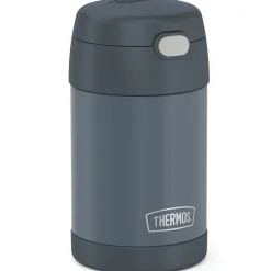 Lunch Totes & Water Bottles|Thermos 16-Ounce FUNtainer Vacuum-Insulated Stainless Steel Food Jar with Folding Spoon, Stone Slate (F31101SL6)